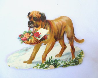 Antique Dog Valentines Card | Puppy Love | Love Ephemera