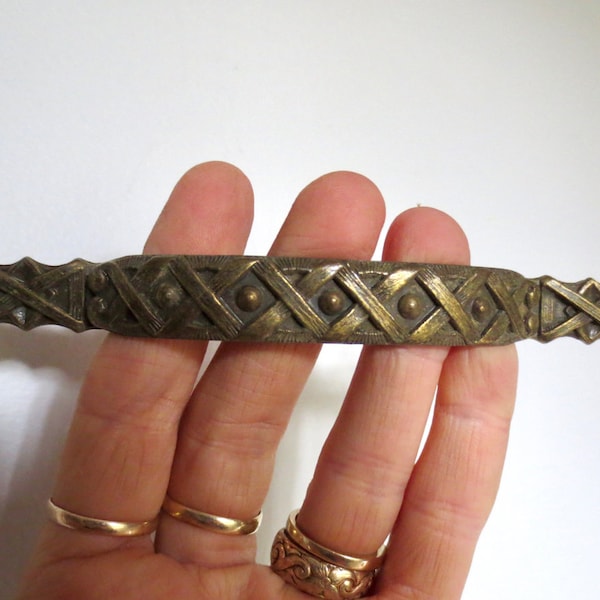 Salvaged Old World Drawer Pull Each Sold Separately 1960s Bronze Decor Furniture Supplies