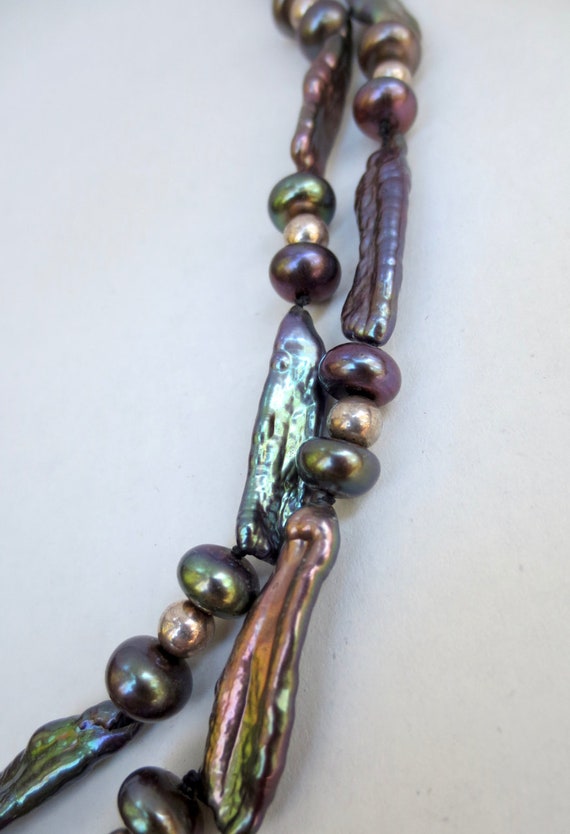 Vintage Iridescent Fresh Water Pearls Color Enhan… - image 7