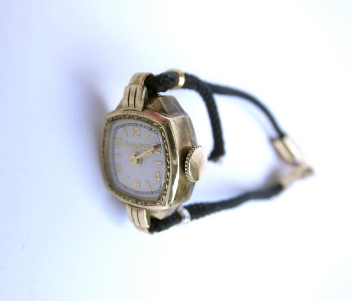 Vintage 1930s Bulova Ladies Gold Watch // Art Deco // Dress Etsy
