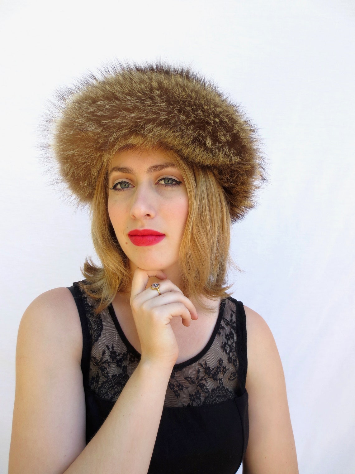 Winter Fur Hat 60s Adolfo Realites Designer New York Paris | Etsy