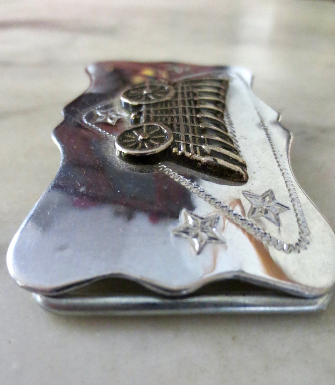 Silver Conestoga Wagon Belt Buckle Pioneer Cowboy Wild West Etsy