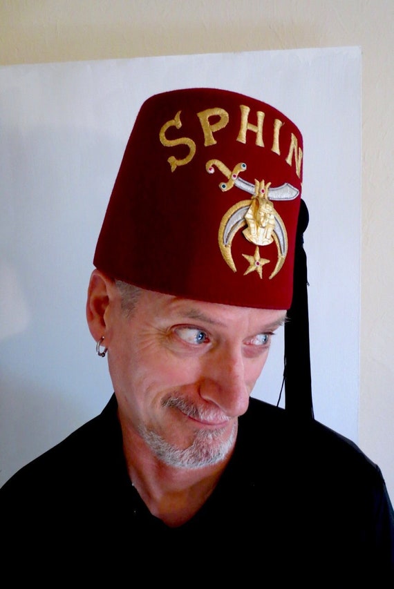 Vintage masonic shriners fez Gem