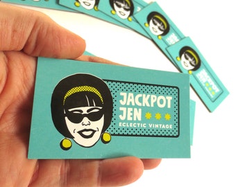 Jackpot Jen Vintage Magnet, Fridge Magnet, Retro Girl Kitchen Decor, Turquoise Vintage Lover gift, Bouffant Hairdo