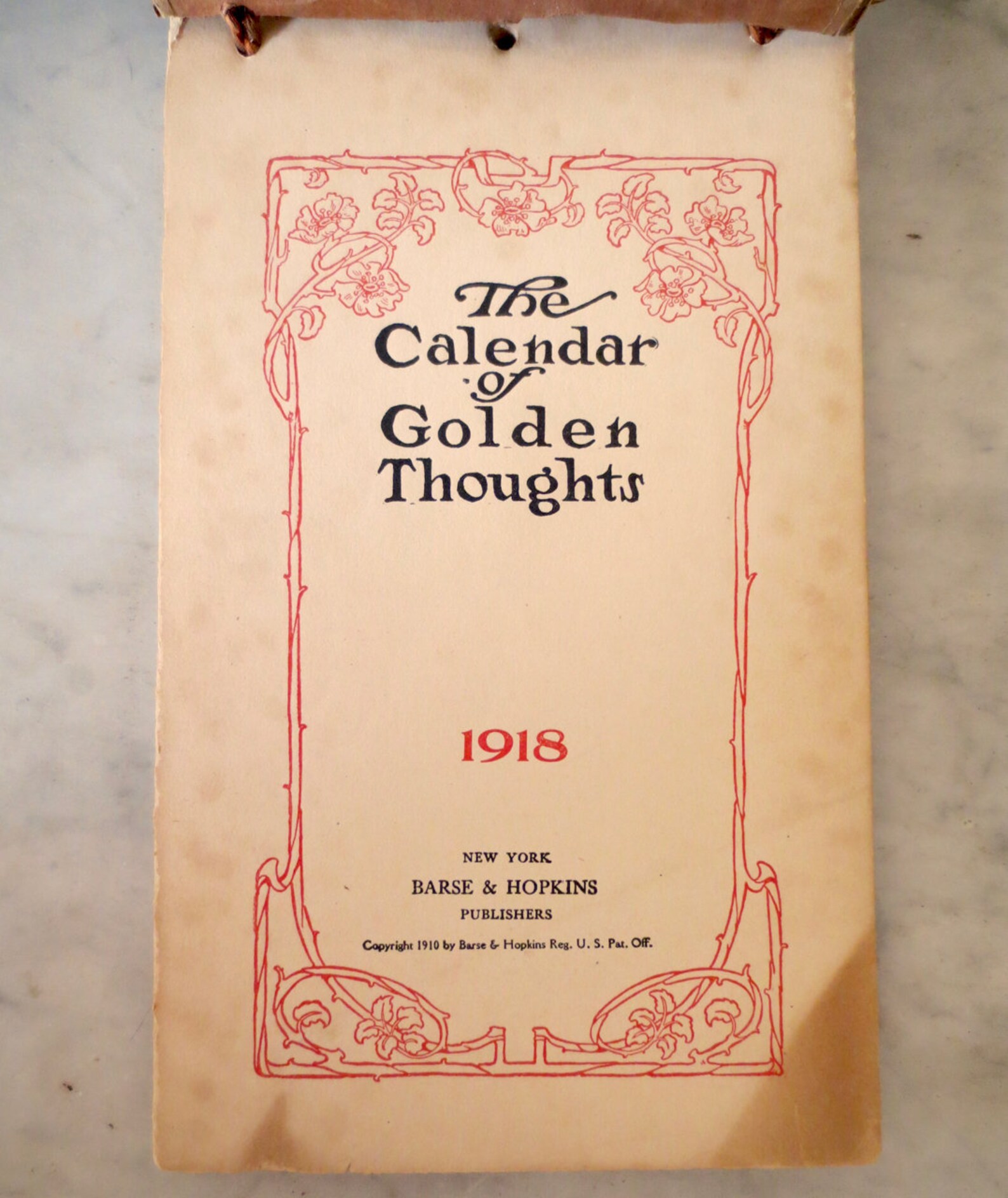 Antique 1918 The Calendar of Golden Thoughts Etsy.de