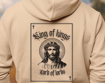 Jesus is King hoodie, Christian hoodie for men, King Jesus sweatshirt, Gift for Christian man, Jesus hoodie for men, Mens religious sweater