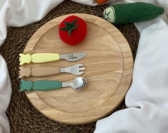Children's cutlery with name engraving - Personalized children's cutlery - Christmas gift for children - Spoon, fork, knife - Gift set for children