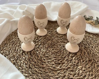 Wooden Egg Cup - Chicken - Easter Egg Cup - Wooden Breakfast Cup - Easter Decoration - Children's Kitchen Accessory - Easter Gift - Breakfast Accessory