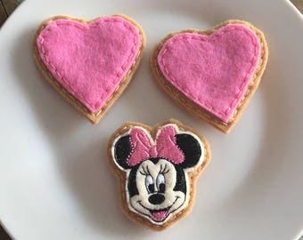Girly Mouse felt cookies