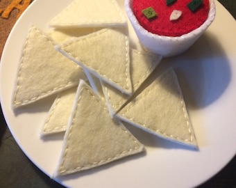 Felt chips and salsa