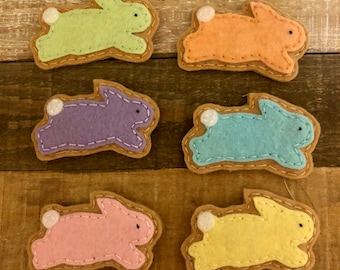 Felt bunny cookies