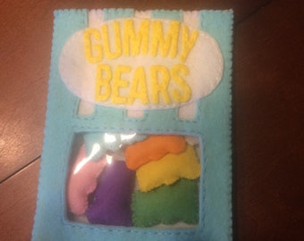 Felt gummy bears