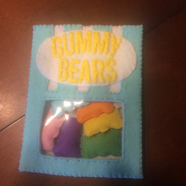 Felt gummy bears