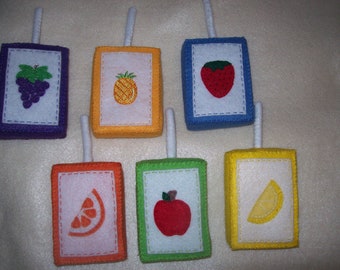 Felt Fruit Juice Box Playfood