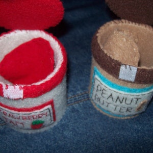 Felt Peaut Butter and Jam Playfood