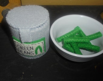 Felt Green Beans In a Can