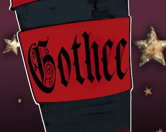 Gothee-kaffekoppklistermärke | Goth-dekal