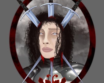 Tre di Spade / Stampa artistica Gilcee Dark Fantasy