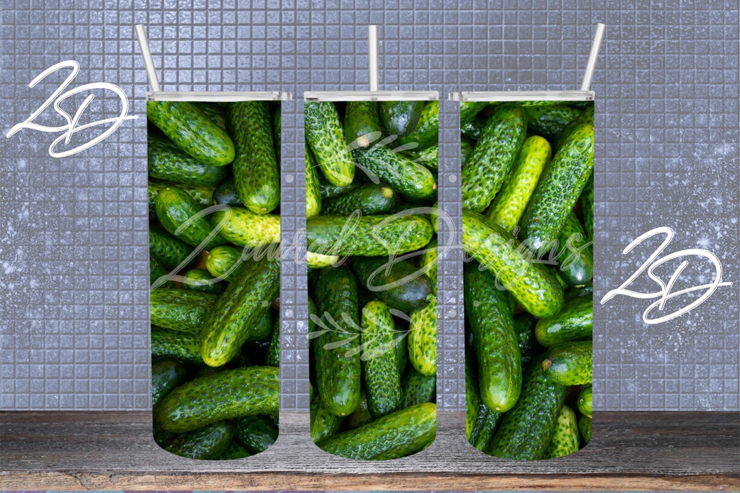 Pickles, Jar of Pickles Tumbler Wrap PNG Designs Sublimation Designs