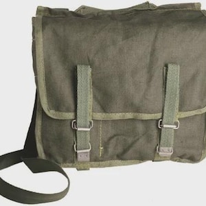 Original Polish army haversack canvas shoulder bag bread bag surplus vintage