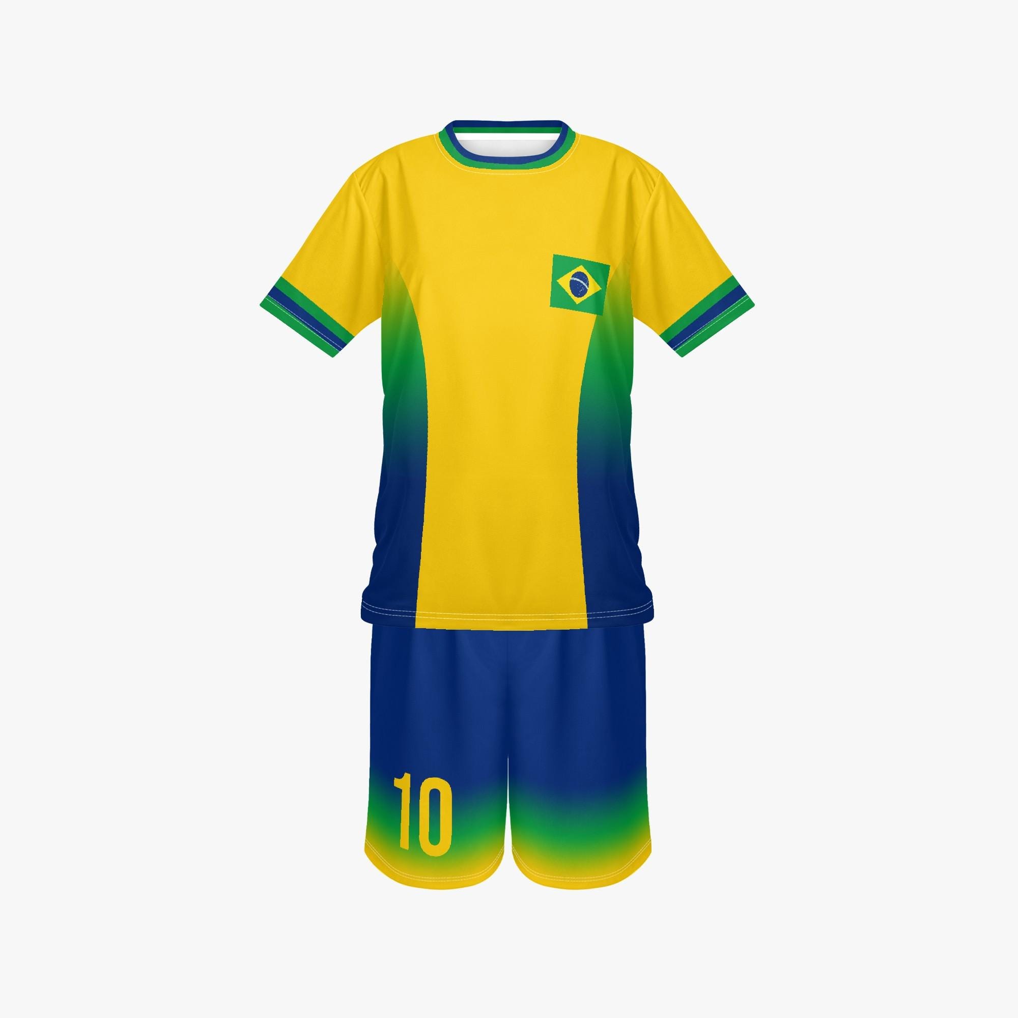 Custom Brazil Soccer Jersey, Personalized Name Number Football Kit ...