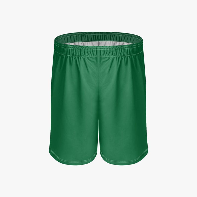 以下が含まれることがあります： 伸縮性のあるウエストバンドが付いた、無地の緑色のスポーツショーツ。 ショーツは鮮やかな緑色で、軽量素材で作られているようです。 ショーツは快適さと動きやすさを考慮して設計されており、スポーツやカジュアルウェアに適しています。