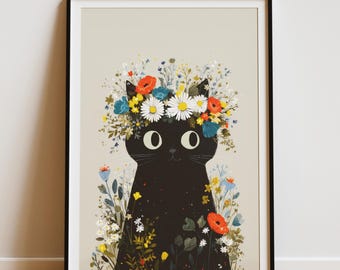 Póster de gato caprichoso
