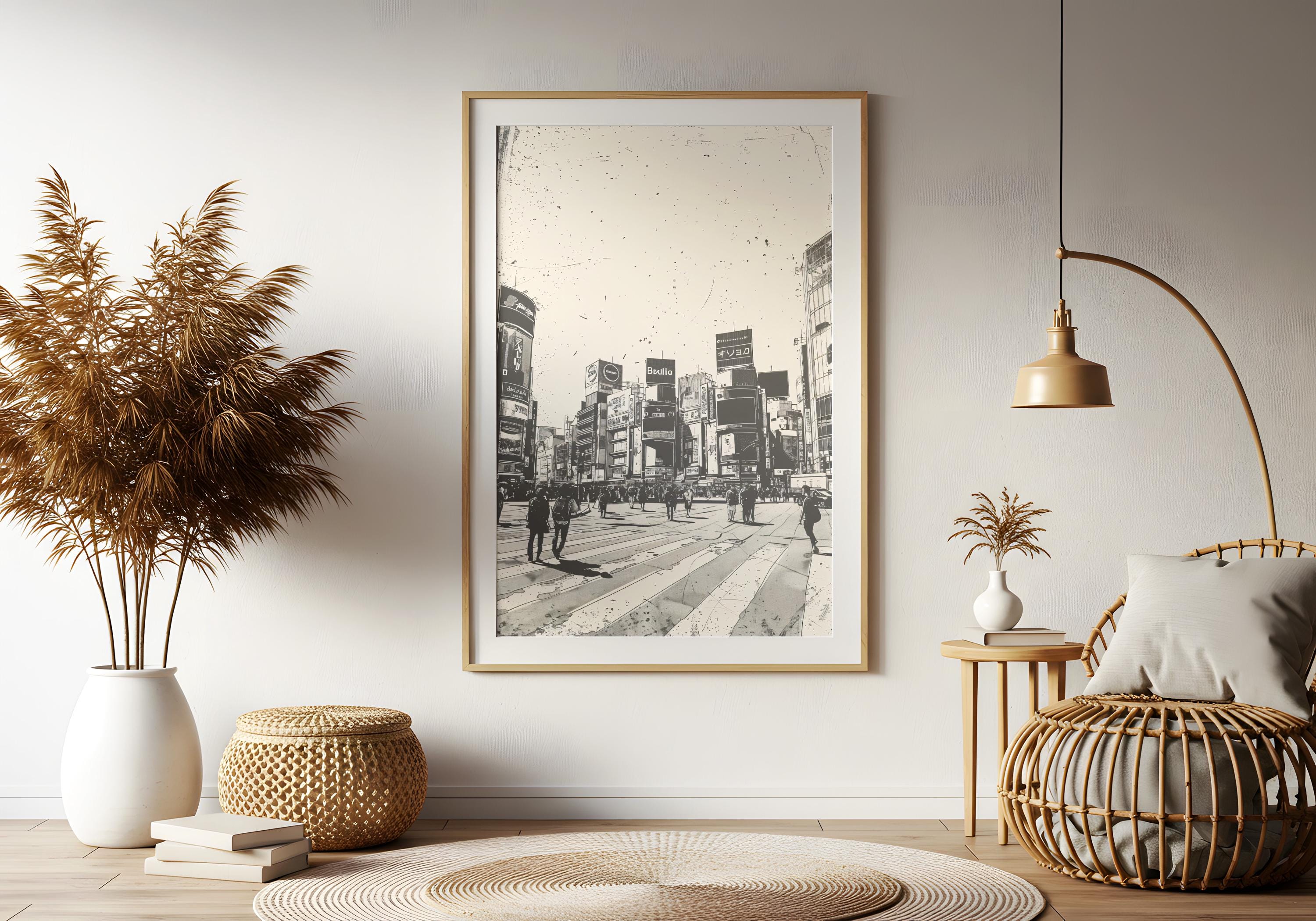 Tokyo Shibuya Crossing Print: Vintage Japan Wall Art - Etsy