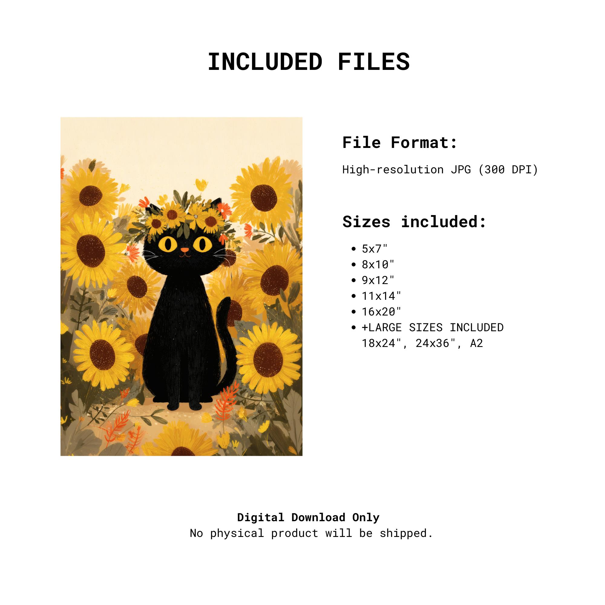 Cottagecore Aesthetic Cute Little Black Cat With Mushroom - View #6