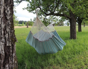 Handvävd sovhängmatta, 100 % bomull, bredd 226 cm eller 200 cm, längd 4,5–5 m, XXL