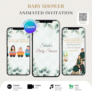 Wildflower Baby Shower Digital Evite Template, Electronic Baby Shower Invitation, Boho Baby Shower Digital Invite, Text Evite Editable