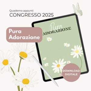 Quaderno Congresso 2025 Testimoni di Geova  Digitale con Margherite | JW | PDF stampabile | Appunti discorsi & riflessioni