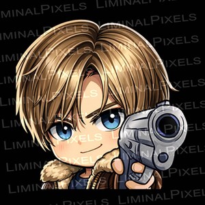 Resident Evil 4 Leon Kennedy Emotes – 12 Pack Twitch Discord YouTube Emotes – RE4 Stream Emote PNG Bundle Instant Download image 8