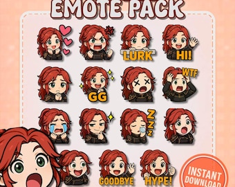 Maelle Chibi Emotes Pack | Expedition 33 Emotes | Twitch & Discord Emotes | Chibi PNG Emotes | VTuber Stream Emotes