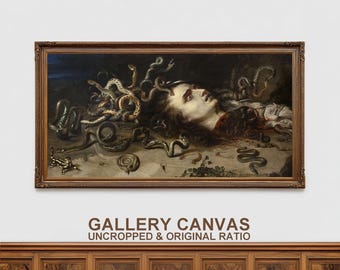 Rubens: The Head of  Medusa- Gallery Canvas | Renaissance Wall Art | Classical Painting Home Decor | Museum Quality Reproduction