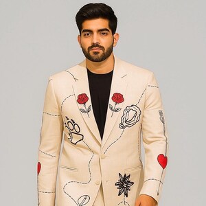 Bespoke Beige Country Western Suit: 2-Piece Wedding Prom Groomsmen Attire