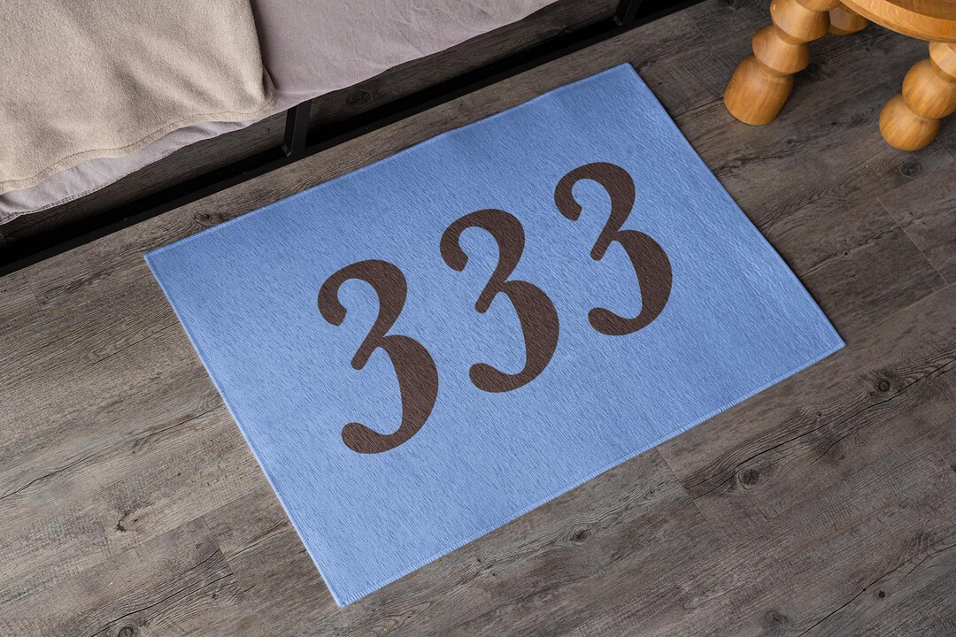 Angel Number 333 Custom Area Rug | Creativity & Personal Growth Decor ...