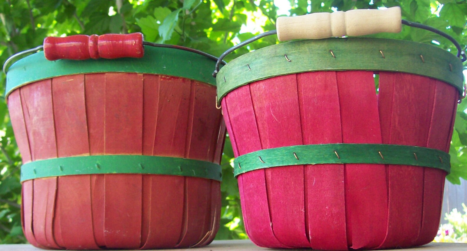 Vintage red bushel baskets Etsy
