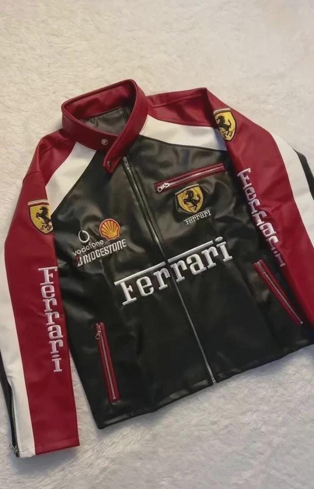 Leather ferrari jacket - Etsy 日本