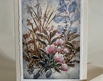 Snow Blossoms greeting card