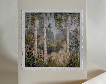 Three Birches greeting card