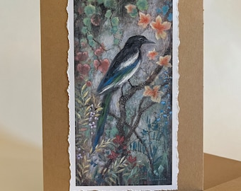 Magpie greeting card