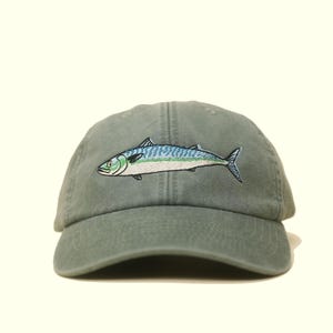 Bestickte Fisch Cap | Fish Cap Vintage | Unisex Baseball Cap | Bestickte Vintage Kappe | Geschenk für Sie & Ihn
