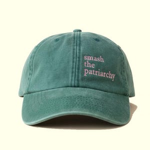Bestickte smash the patriarchy Kappe | Patriarchat Cap | Bestickte Vintage Kappe | Unisex Baseball Cap | Geschenk für Sie & Ihn