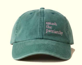 Bestickte smash the patriarchy Kappe | Patriarchat Cap | Bestickte Vintage Kappe | Unisex Baseball Cap | Geschenk für Sie & Ihn