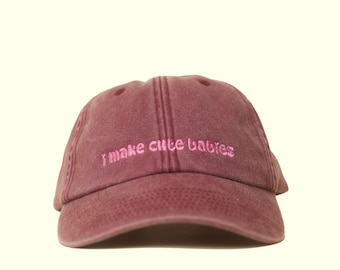 Bestickte i make cute babies Kappe | Personalisierte Cap mit Wunschtext | Unisex Baseball Cap | Geschenk Männer Frauen | Mommy | Mom Kappe
