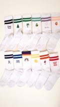 Personalized socks with custom text | Embroidered tennis socks | Unisex socks | Gift for men and women | Festival | Secret Santa gift | Stockings