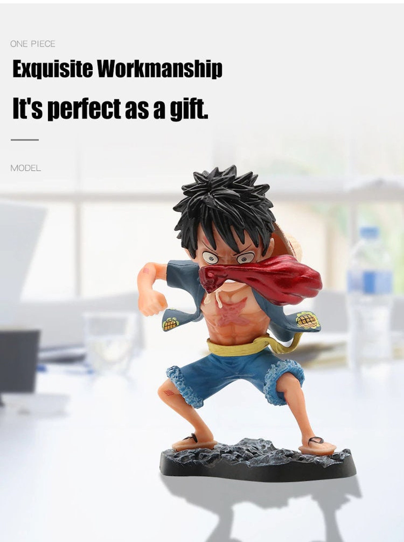 One Piece Action Figure Luffy Gear 3 Cartoon 13cm Statue Etsy
