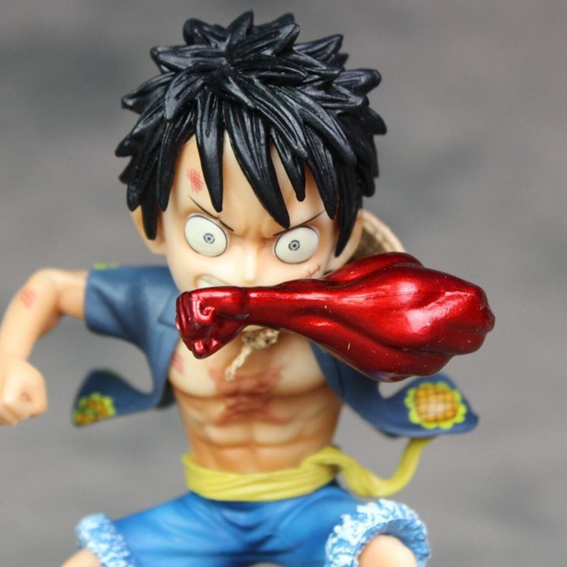 One Piece Action Figure Luffy Gear 3 Cartoon 13cm Statue Etsy