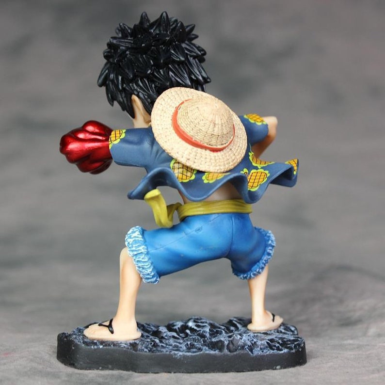 One Piece Action Figure Luffy Gear 3 Cartoon 13cm Statue Etsy